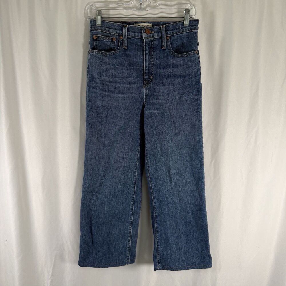 Madewell Slim Wedge Leg Crop Jeans Women's 26 Medium Wash Blue Denim 5 Pocket